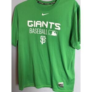 Nike San Francisco Giants Baseball Green Tee Men’s Large MLB Graphic Shirt